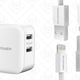 RAVPower Dual-Port Charger + Two Lightning Cables, add both to cart and use code 8XVF3BHL